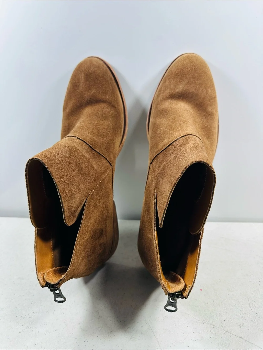 Kork Ease Ryder Ankle Boots Suede Leather Shoes 9.5 Brown Booties Chelsea